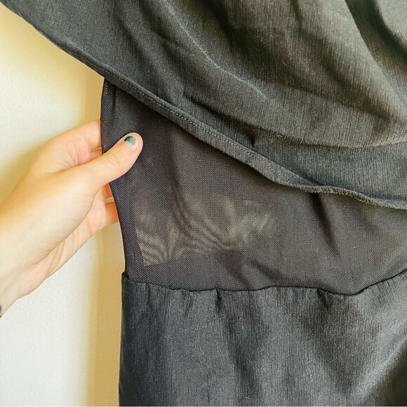 SUPERDOWN Danielle Black Mesh One Shoulder Mini Dress Small - Picture 8 of 11